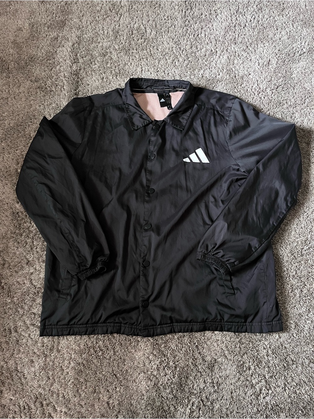 Adidas Athletics Pack Coaches Button Shirt Jacket Black Men Size L